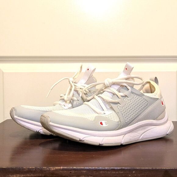 EUC Champion Flare Size 10W Light Grey Running Shoes - Picture 3 of 7